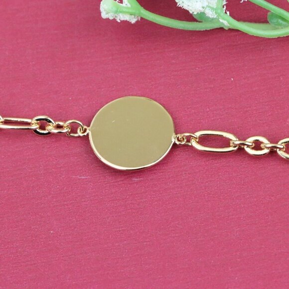 "Elegant Rose Gold Chain Bracelet with Round Charm – Adjustable Fit, XPBL0879 - Picture 12 of 12